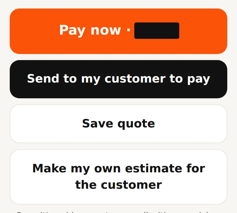 Pay now button